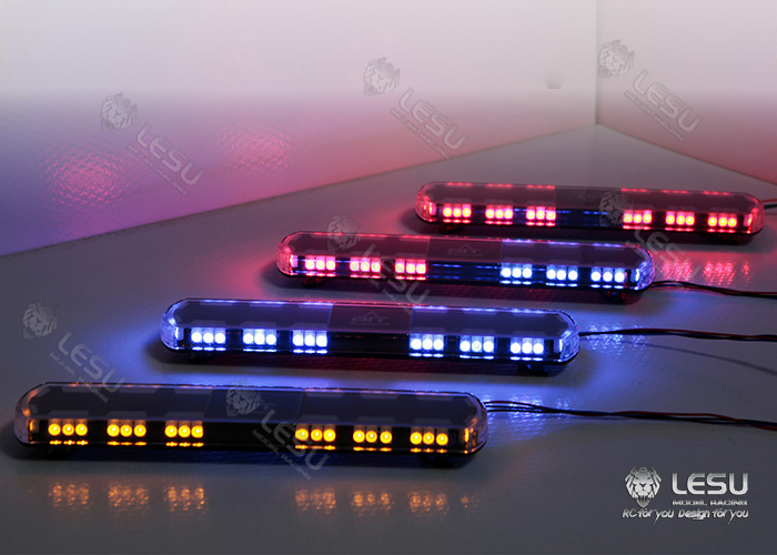 Roof Top Lights Bar 6 Square Lights W/ Stands For RC Tamiya Scania 1/14 Tractor 
