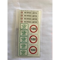 1/14 100 Speed limit decals