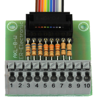 Terminal clamp for switching outputs AKL-8-W, with plugable resistors