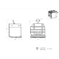 Tamiya 1/14 Volvo FH-16 truck exhaust can with width lamp stainless steel material can be opened
