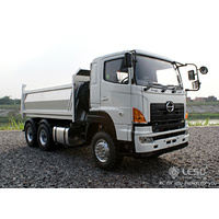 1/14 mud head Hino Hion6X6 hydraulic dump truck three-axis drive differential lock axle remote control model LESU