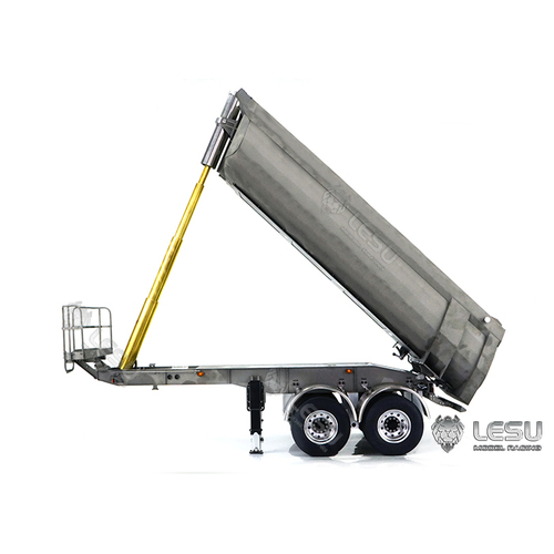 1/14 Simulation Truck Model Hydraulic Lift Metal U Tipper Semi-Trailer